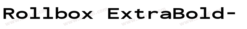 Rollbox ExtraBold字体转换
